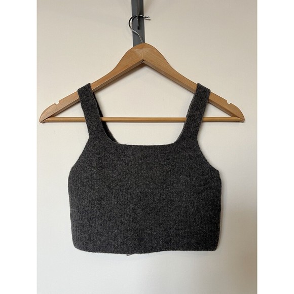 Everlane Tops - NWT Everlane Dark Gray Wool Blend Crop Tank Size XS